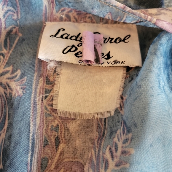 VTG LADY CAROL PETITES  Purple Blue Open Front Cardigan Sheer - Picture 10 of 10